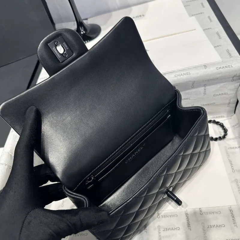 Chanel AS2431 Mini Classic Kabelka s Horním Uchem Jehněčí Kůže CC19005