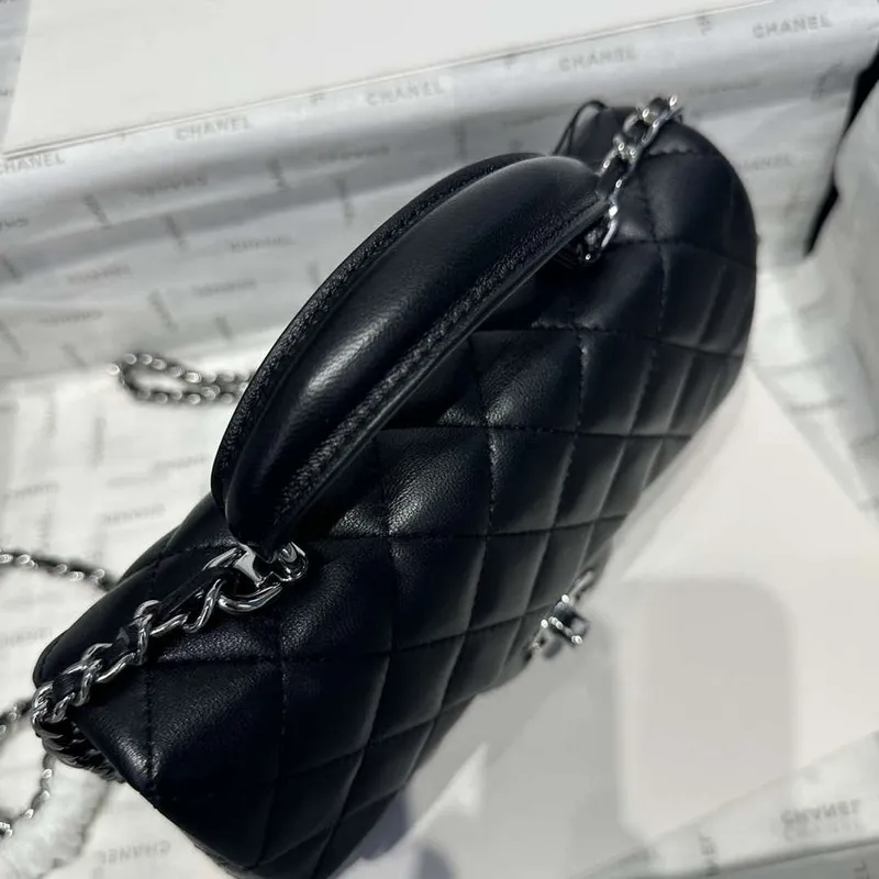 Chanel AS2431 Mini Classic Kabelka s Horním Uchem Jehněčí Kůže CC19004