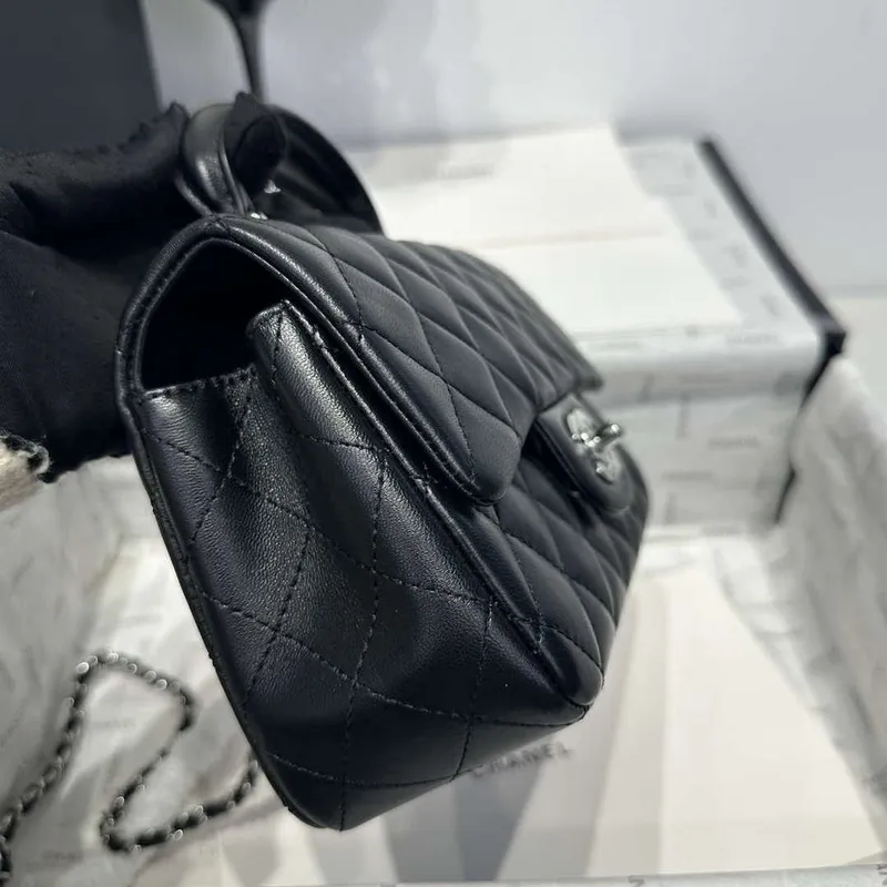 Chanel AS2431 Mini Classic Kabelka s Horním Uchem Jehněčí Kůže CC19004