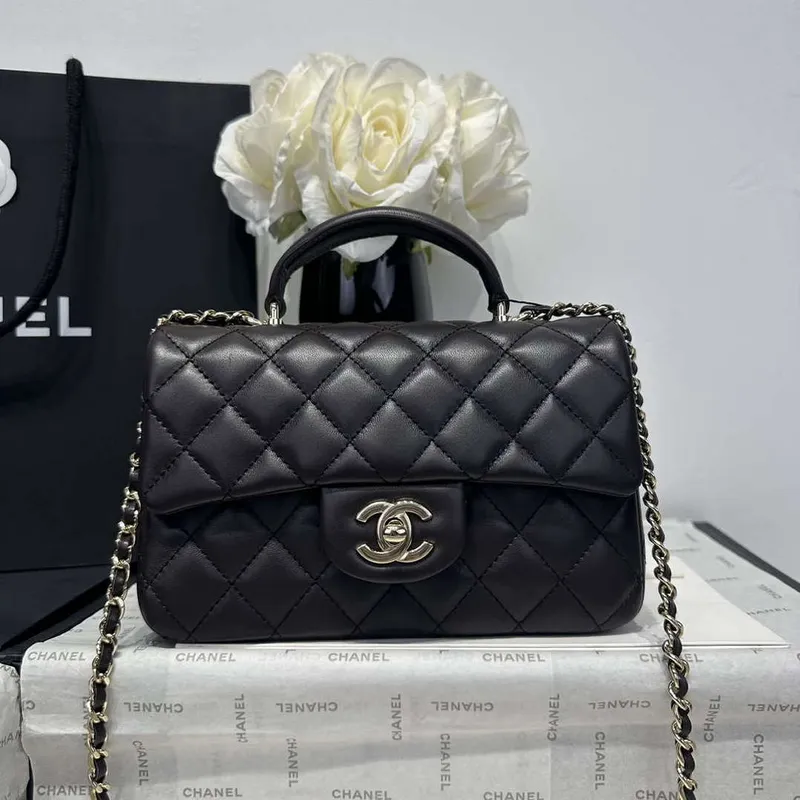 Chanel AS2431 Mini Classic Kabelka s Horním Uchem Jehněčí Kůže CC19003