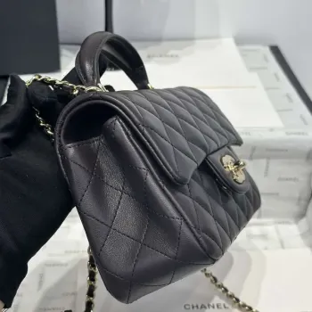 Chanel AS2431 Mini Classic Kabelka s Horním Uchem Jehněčí Kůže CC19003