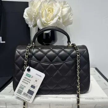 Chanel AS2431 Mini Classic Kabelka s Horním Uchem Jehněčí Kůže CC19003