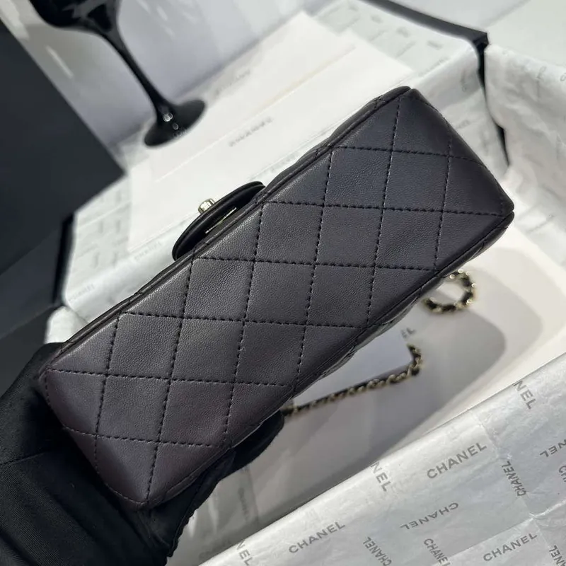 Chanel AS2431 Mini Classic Kabelka s Horním Uchem Jehněčí Kůže CC19003