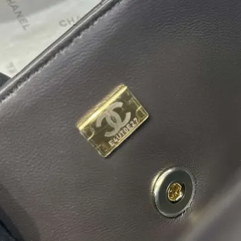 Chanel AS2431 Mini Classic Kabelka s Horním Uchem Jehněčí Kůže CC19003