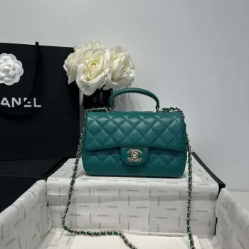 Chanel AS2431 Mini Classic Kabelka s Horním Uchem Jehněčí Kůže CC19002