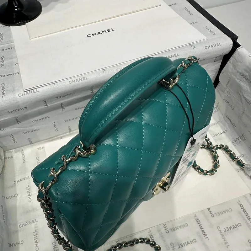 Chanel AS2431 Mini Classic Kabelka s Horním Uchem Jehněčí Kůže CC19002