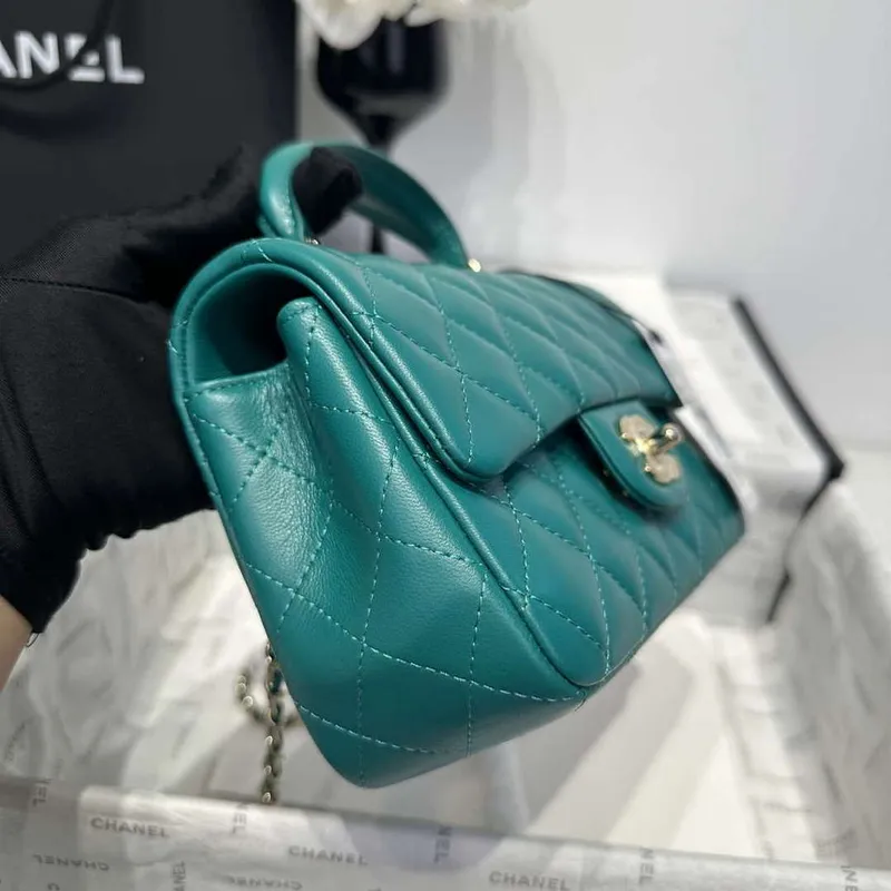 Chanel AS2431 Mini Classic Kabelka s Horním Uchem Jehněčí Kůže CC19002