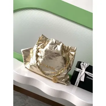 Chanel 22 Kabelka Fantasy barva telecí kůže & zlatý tón kovu AS3261 Zlatá