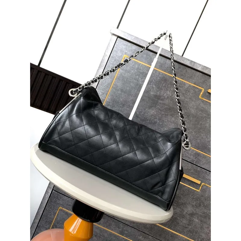 Chanel A99006 Vintage Velká Hobo 25P Nákupní Taška Černá