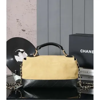 Chanel A99002 Nákupní taška 25P Diamantová košíková nákupní taška černá a hnědá