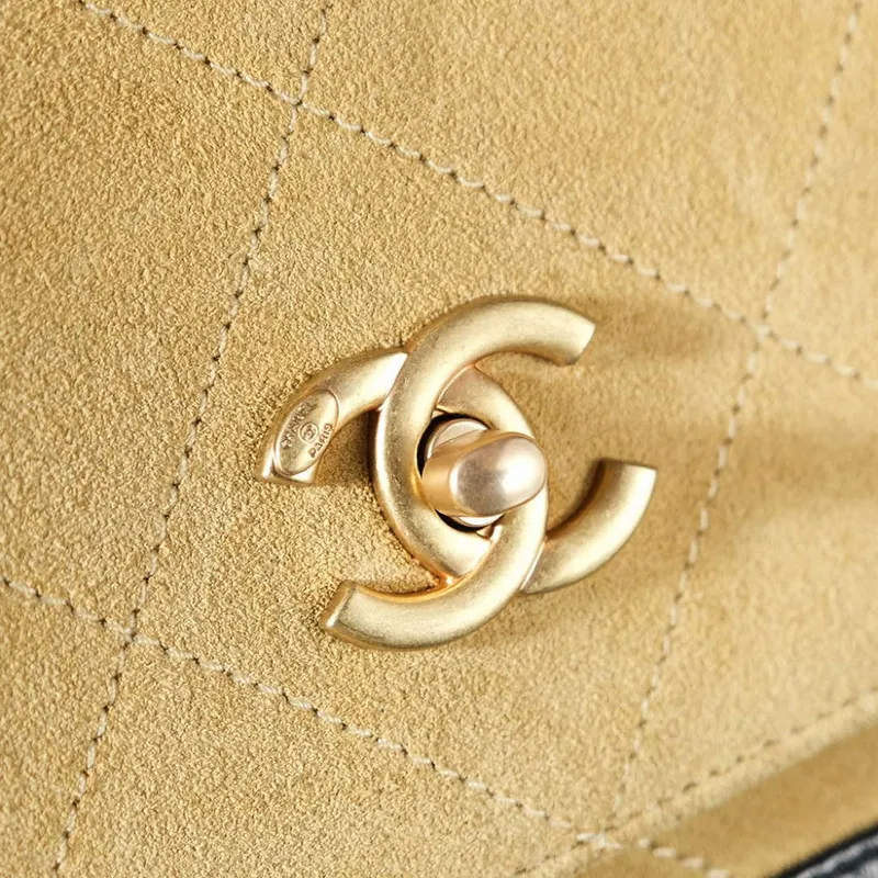 Chanel A99002 Nákupní taška 25P Diamantová košíková nákupní taška černá a hnědá