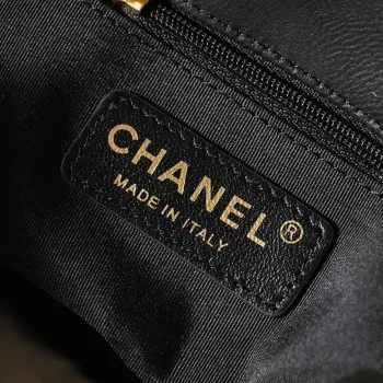 Chanel A99002 Nákupní taška 25P Diamantová košíková nákupní taška černá a hnědá