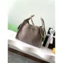 Chanel AS5293 Malá Hobo Suede & Zlatý tón kovu Hnědá