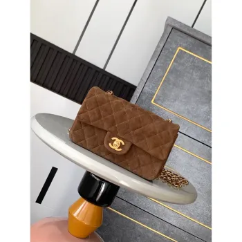 Chanel A69900 Mini Flap Bag z semišové kůže AS1116 Tan