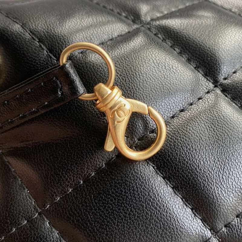 Chanel As2057 Nákupní taška Kbelík S tkaničkou 24c Taška Černá