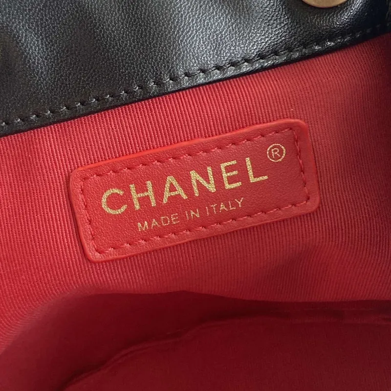 Chanel As2057 Nákupní taška Kbelík S tkaničkou 24c Taška Černá