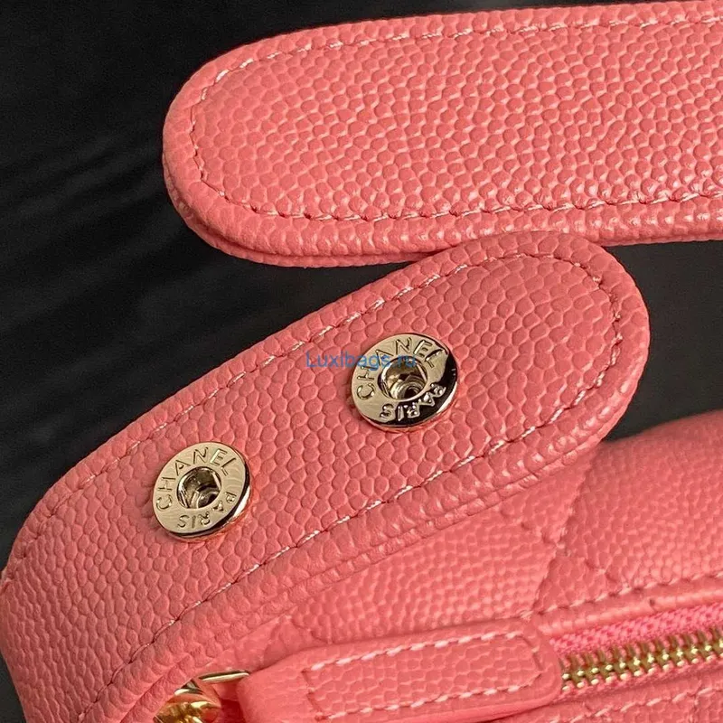 Chanel 25C AP4386 Hobo z jemné telecí kůže & zlatého tónu kovu růžová