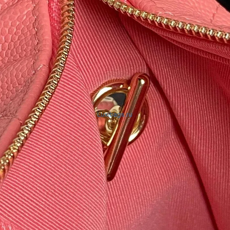 Chanel 25C AP4386 Hobo z jemné telecí kůže & zlatého tónu kovu růžová