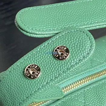 Chanel 25C AP4386 Hobo z jemné telecí kůže & zlatého tónu kovu zelená