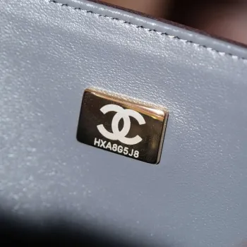 Chanel A01112 Klopová klasická kabelka 11.12 Gradientní jehněčí kůže a zlatý kovově šedý odstín
