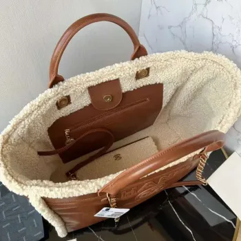 Chanel A66941 Velká taška TOTE z jehněčí kůže a zlatého kovu, hnědá a béžová