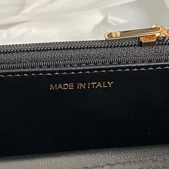 Chanel AP4282 19 Peněženka na řetízku Lesklá jehněčí kůže  Imitace perel a zlatý kov Černá