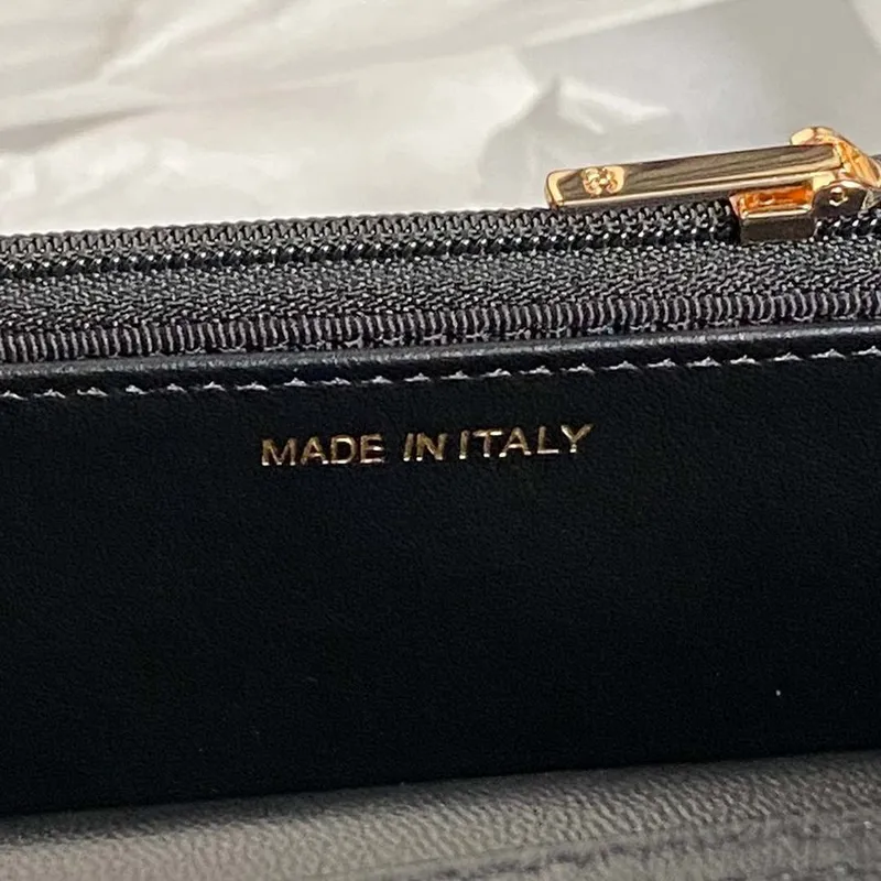 Chanel AP4282 19 Peněženka na řetízku Lesklá jehněčí kůže  Imitace perel a zlatý kov Černá