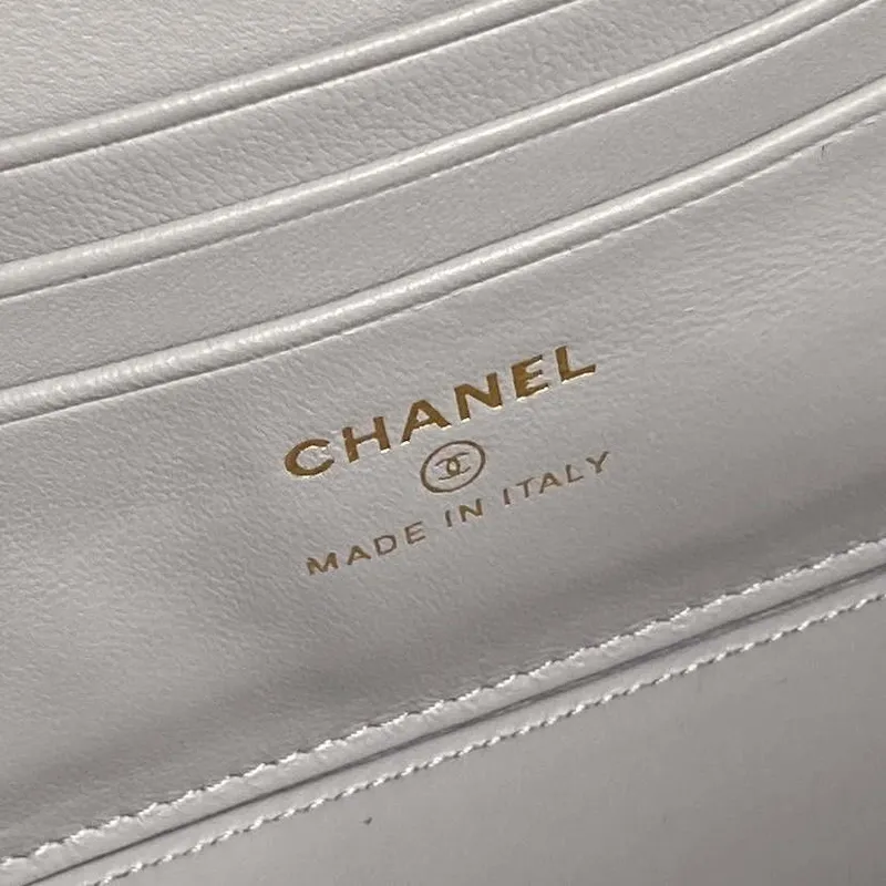 Chanel AP4285 Clutch Pearl s řetízkem Vanity Box taška Šedá