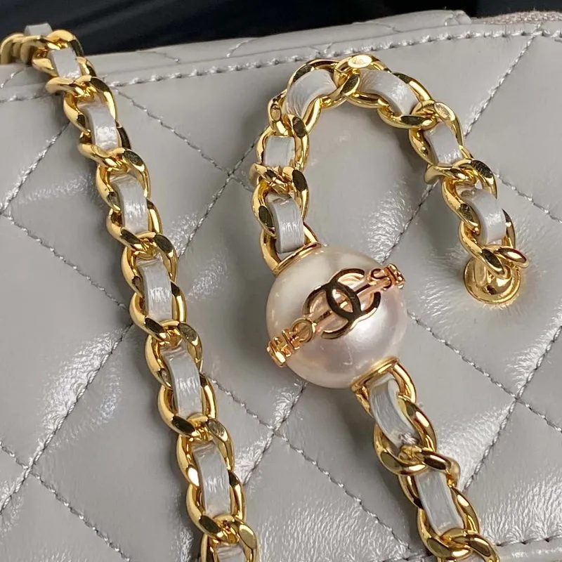 Chanel AP4285 Clutch Pearl s řetízkem Vanity Box taška Šedá