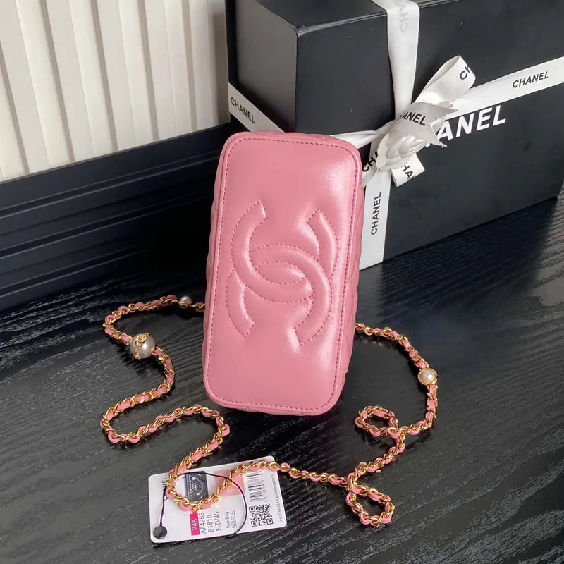 Chanel AP4285 Clutch Pearl s řetízkem Vanity Box taška Růžová