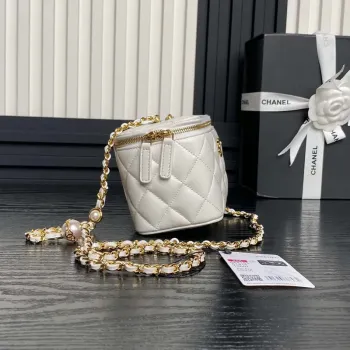 Chanel AP4285 Clutch Pearl s řetízkem Vanity Box taška Bílá