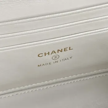 Chanel AP4285 Clutch Pearl s řetízkem Vanity Box taška Bílá
