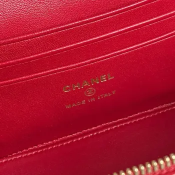 Chanel AP4285 Clutch Pearl s řetízkem Vanity Box taška Červená