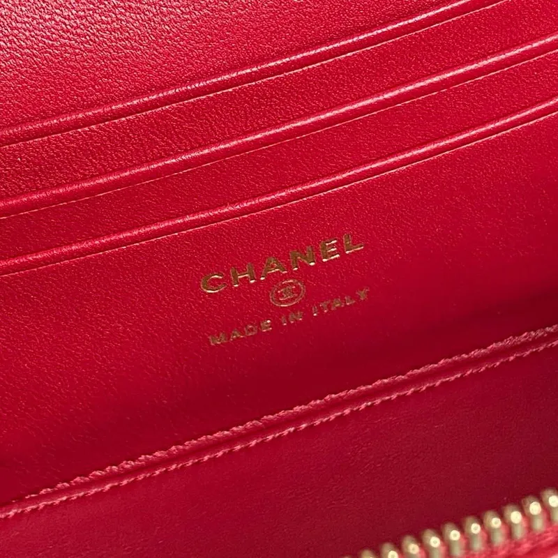 Chanel AP4285 Clutch Pearl s řetízkem Vanity Box taška Červená