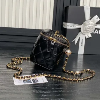 Chanel AP4285 Clutch Pearl s řetízkem Vanity Box taška Černá