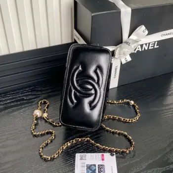 Chanel AP4285 Clutch Pearl s řetízkem Vanity Box taška Černá