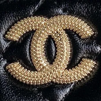 Chanel AP4301 Clutch Embossed Rhinestone s řetízkem Vanity Box taška Černá
