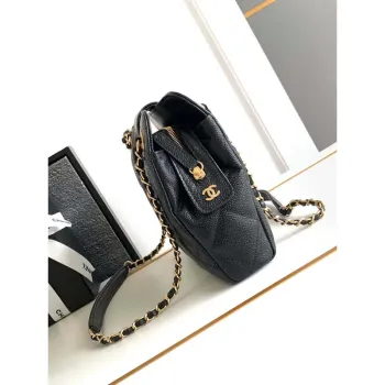 Chanel AS8890 24A MAXI Mini nákupní taška z černé telecí kůže