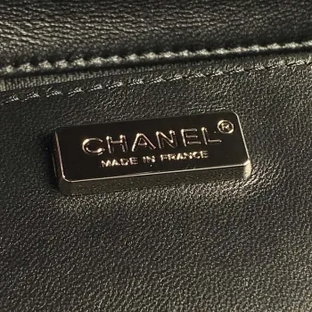Chanel AS4561 Večerní kabelka s flitry a stříbrnými kovovými detaily, černá a bílá