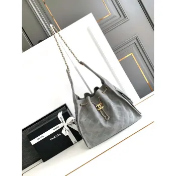 Chanel A99921 Nákupní taška Bucket Drawstring 25A Taška Nubuková kůže