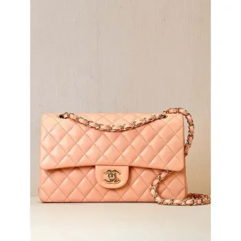 Chanel A01112 Flap Classic 11.12 Kabelka Jehněčí kůže a zlatý kov Oranžová