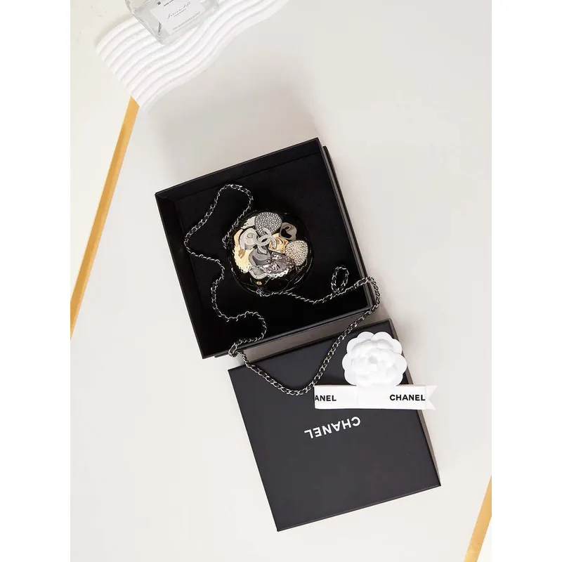 Chanel AP4588 24P sběratelská série večerní kabelka Stříbrná