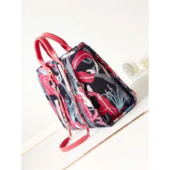 Chanel AS3257 Malá nákupní taška Směs vláken Telecí kůže a zlatý kov CC8011