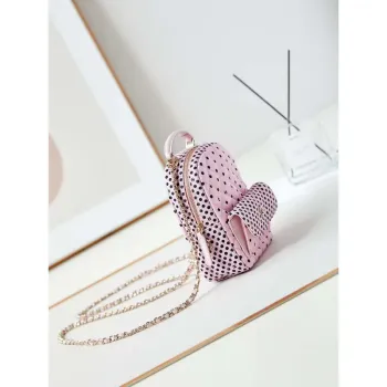 Chanel Ap3753 CLASSIC MINI Batoh Tweed & Zlatý kov Růžová & Černá