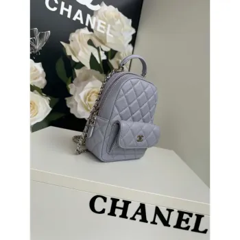 Chanel Ap3753 CLASSIC MINI Batoh telecí kůže šedá fialová
