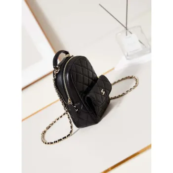 Chanel Ap3753 CLASSIC MINI Batoh Jehněčí kůže Černá