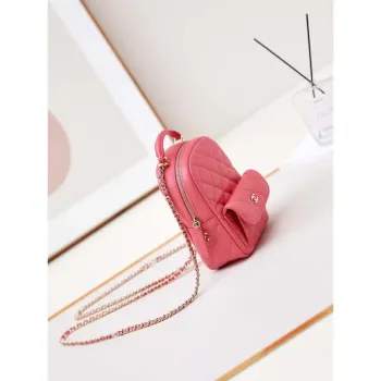 Chanel Ap3753 CLASSIC MINI Batoh telecí kůže červená