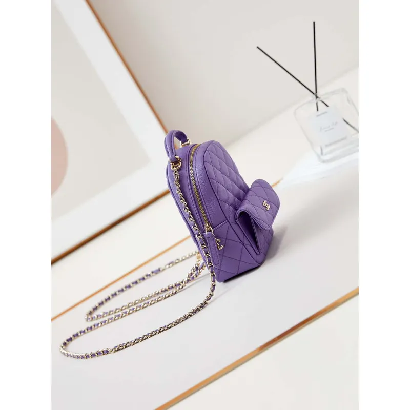 Chanel Ap3753 CLASSIC MINI Batoh telecí kůže fialová