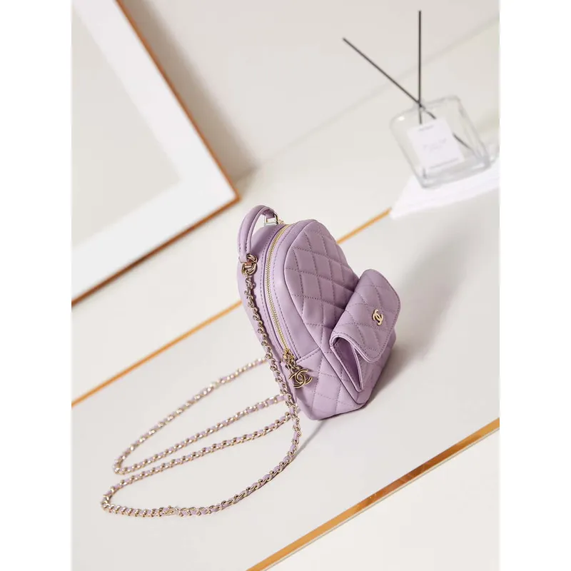 Chanel Ap3753 CLASSIC MINI Batoh Jehněčí kůže Lilac