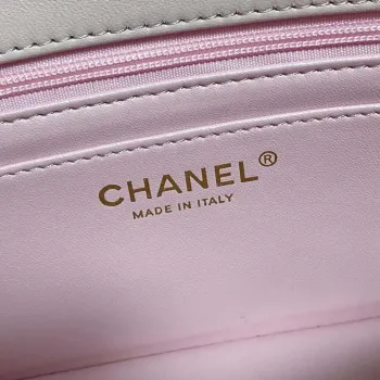 Chanel AS2431 Mini Flap Fantasy Mirror Telecí kůže a zlatý kov Růžová